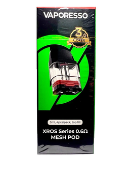 Картридж Vaporesso XROS Series COREX 3.0 0.6 ом 3 мл TOP FILL (Упаковка 4шт) (для електронної сигарети POD Системи) (mini, 3 mini, 3, nano, 3 nano, 4, 4 mini, 4 nano, pro, 5, 5 mini)