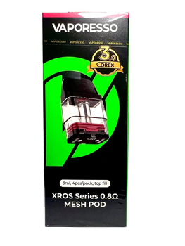 Картридж Vaporesso XROS Series COREX 3.0 0.8 ом 3 мл TOP FILL (Упаковка 4шт) (для електронної сигарети POD Системи) (mini, 3 mini, 3, nano, 3 nano, 4, 4 mini, 4 nano, pro, 5, 5 mini)