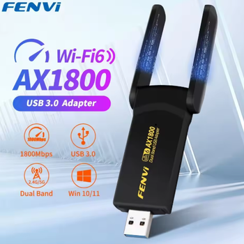 Адаптер двухдиапазонный FENVI 1800 Мбит/с WiFi 6 USB 2.4G/5Ghz беспроводной WiFi приемник USB 3.0
