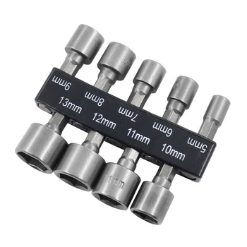 Набор торцевых головок для шуруповерта RIAS 1/4" 5-13 мм 9 шт (3_06458)