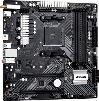 Материнська плата ASRock B450M/AC R2.0 (sAM4, AMD B450, PCI-Ex16)