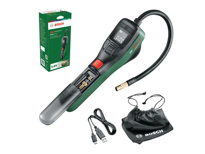 Автомобільний компресор Bosch EasyPump (3.6 В, 3 А*год, 10 л/год) з манометром для підкачування шин (26094)