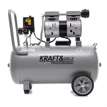 Компресор безмасляний Kraft&Dele KD1396 50 л, 290 л/хв, 8 бар, 1500 Вт, горизонтальний, мобільний