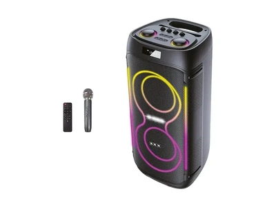 Колонка на акумуляторе с микрофоном ZXX-5509 1200Вт 2x6,5" 265х265х620мм TWS/FM/USB/TF/BT/LED/REC/ДК/MIC