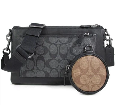バッグ COACH Signature Holden Crossbody Bag Сумка Coach Holden Crossbody In Blocked Signature Canvas черная