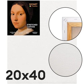 Полотно на підрамнику Monet Linen льон 360 г/м2 дрібне зерно 20*40 см (MLFG2040)