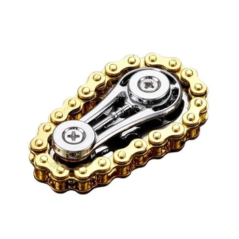 Металлический фиджет-спинер игрушка велосипедная цепь Antistress Chain Spinner, золотой