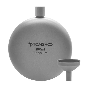 Фляга титановая для алкогольных крепких напитков Tomshoo titanium 180 мл фляга из титана для алкоголя с воронкой