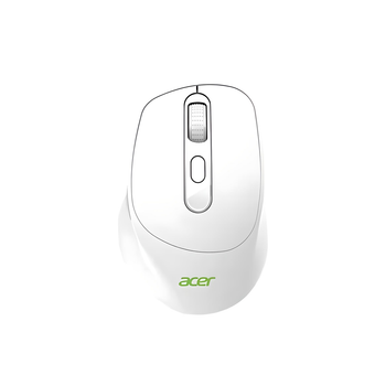 Мышь ACER OMR213 с беспроводным подключением Bluetooth и USB 2.4GHz и аккумулятором, 1600DPI, белый