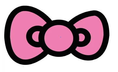 Ростова наклейка "Бантик Hello Kitty" - 40 см без контурної обрізки