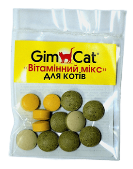 Витаминное лакомство для кошек «Витаминный микс» GimCat 12 шт/уп