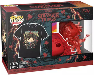 Набір Funko Pop! & Tee Stranger Things Фігурка Мисливець за чужими речами Едді з гітарою + футболка розмір M 79263 (889698792639)