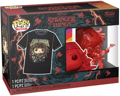 Набір Funko Pop! & Tee Stranger Things Фігурка Мисливець за чужими речами Едді з гітарою + футболка розмір XL 79265 (889698792653)