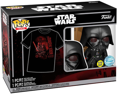 Набір фігурок Funko Pop! & Tee Disney Star Wars Фігурка Дарта Вейдера Bobble-Head + футболка розмір M 76897 (889698768979)