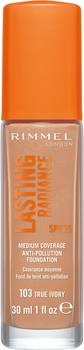 Podkład rozświetlający Rimmel Lasting Radiance Spf 25 103 True Ivory 30 ml (3614226493668)