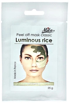 Альгінатна маска Білий рис, освітлення, проти пігментації / Peel Off Mask Luminous Rice, ТМ Mila Франція, 25 г