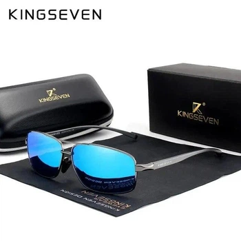 Мужские поляризационные солнцезащитные очки KINGSEVEN N7088 Gun Blue