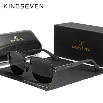 Поляризационные солнцезащитные очки для мужчин и женщин KINGSEVEN N7666 Black Gray