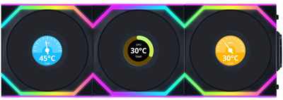 Набор вентиляторов Lian Li Uni Fan SL Wireless LCD 120 Black (LULI-099)