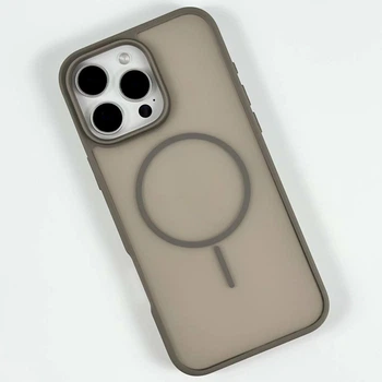 Силиконовый чехол Matte Color Case With Magnetic Thin Circle для iPhone 12 Pro Max Grey