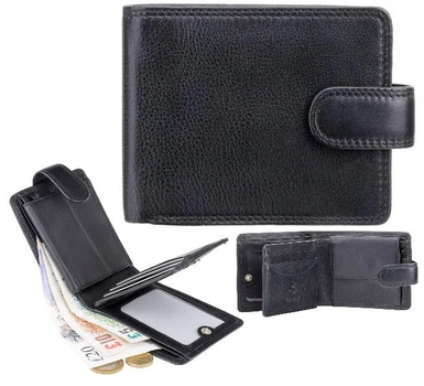 Чоловічий шкіряний гаманець Visconti HT10 Knightsbridge RFID RFID захист, 6 слотів для карт, монетниця, натуральна шкіра 52057