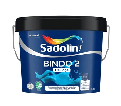 Фарба емульсійна для стін та стель Sadolin Bindo 2 2,5 л BW Біла Колерується