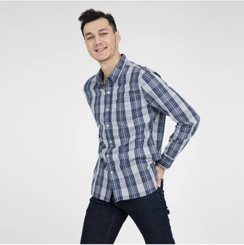 Сорочка чоловіча Levi's у клітинку 65824-0394 S (5400599136039)