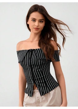 Топ SHEIN 40/42 Черно-белый sz2402191525297111
