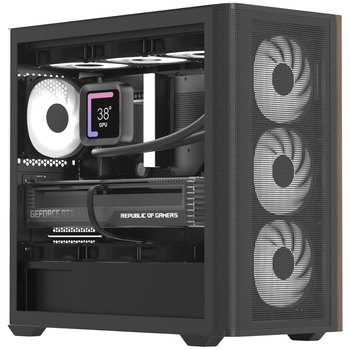 Корпус AeroCool D301A-G-BK-v2 (ACCS-DS03043.11) Black без БЖ ( Black ) 28062