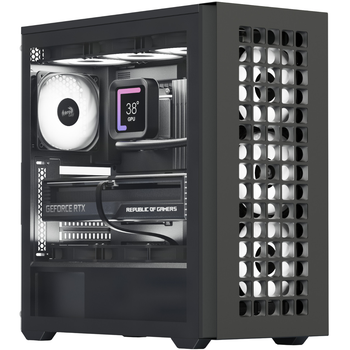 Корпус AeroCool D502A-G-BK-v1 (ACCM-DS02043.11) Black без БЖ ( Black ) 30042