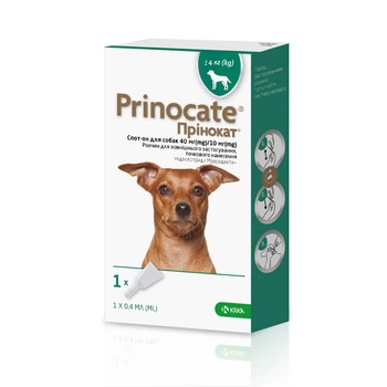 Краплі від блох та кліщів Prinocate для собак до 4 кг (0,4мл) 1 піпетка