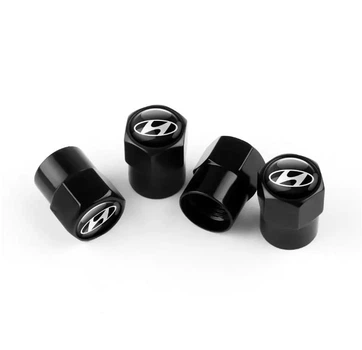 Колпак вентиля колеса Hyundai 4 шт Тюнинг Черные
