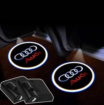 Проектор-подсветка дверей авто с логотипом Audi Цена за 1шт (с магнитом, на скотче)