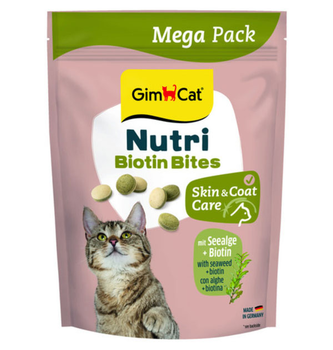 Витаминизированные лакомства GimCat Katzentabs для кошек для улучшения состояния шерсти и кожи 425 г