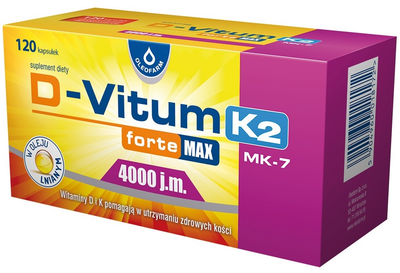 Witaminy Oleofarm D-Vitum Forte Max 4000 j.m K2 120 kapsułek (5904960018172)