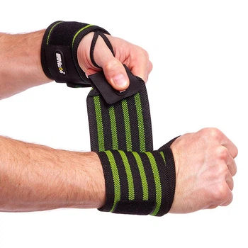 Бинты кистевые для жима STRENGTH WRIST WRAPS SP-Sport TA-311 Салатовый
