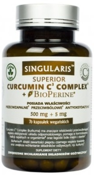 Suplement diety Singularis Superior Curcumin Complex + Bioperine 70 kapsułek (5903263262718)