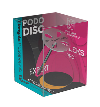 Педикюрный диск Staleks PRO Pododisc M удлинен с изменяемым файлом 180 грит 5 шт