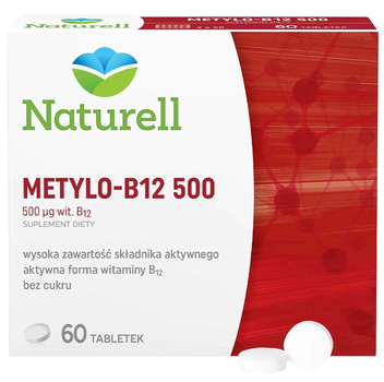 Suplement diety Naturell Metylo B-12 500 60 tabletek (5907377138365)