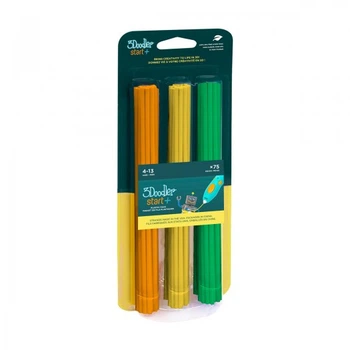 Набор стержней для 3D-ручки 3Doodler Start - Микс (75 шт: оранжевый, желтый, зеленый)