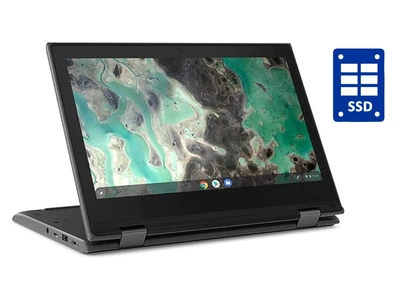 Нетбук-трансформер Lenovo 300e Chromebook 2nd Gen / 11.6" (1366x768) IPS Touch / Intel Pentium Silver N5030 (4 ядра по 1.1 - 3.1 GHz) / 8 GB DDR4 / 128 GB SSD / Intel UHD Graphics 605 / WebCam б/в