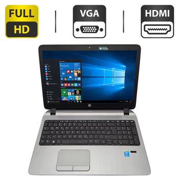 Ноутбук HP ProBook 450 G2 / 15.6" (1920x1080) TN / Intel Core i5-5200U (2 (4) ядра по 2.2 - 2.7 GHz) / 6 GB DDR3 / 500 GB HDD / Intel HD Graphics 5500 / WebCam / DVD-ROM б/у