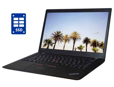 Ультрабук Lenovo ThinkPad T470 / 14" (1920x1080) IPS / Intel Core i3-7100U (2 (4) ядра 2.4 GHz) / 8 GB DDR4 / 256 GB SSD / Intel HD Graphics 620 / WebCam / Win 10 Home / Два АКБ б/у