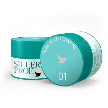 Гель для наращивания Siller Professional Nude Jelly Builder Gel 01 в баночке холодный нюд 15 мл
