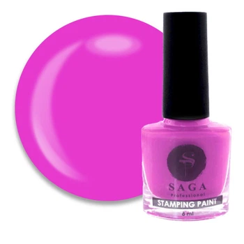 Лак-краска для стемпинга Saga Professional Stamping Paint 16 розовая фуксия 8 мл (2100994228102)