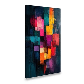 Картина на холсте Абстракция разноцветные краски 160x80 см (86ML_XL)