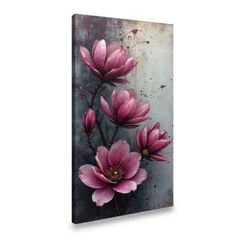 Картина на холсте Нежные цветы магнолии 50x25 см (21ML_M)