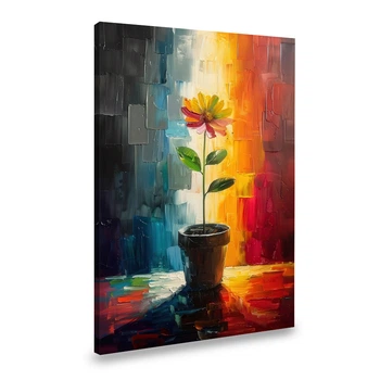 Картина на холсте Яркий цветок в горшке 120x80 см (275ML_XL)
