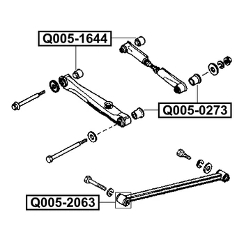 Сайлентблок задней поперечной тяги Q-FIX Q005-0273 MAZDA G211-28-622
