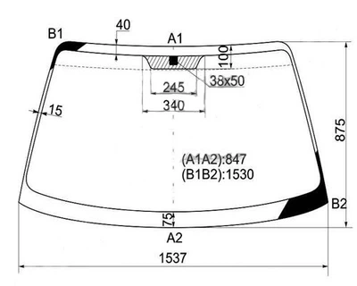 Скло лобове Pilkington для HYUNDAI SONATA 98-05 (EF), KIA MAGENTIS 03-06 4117AGNBL